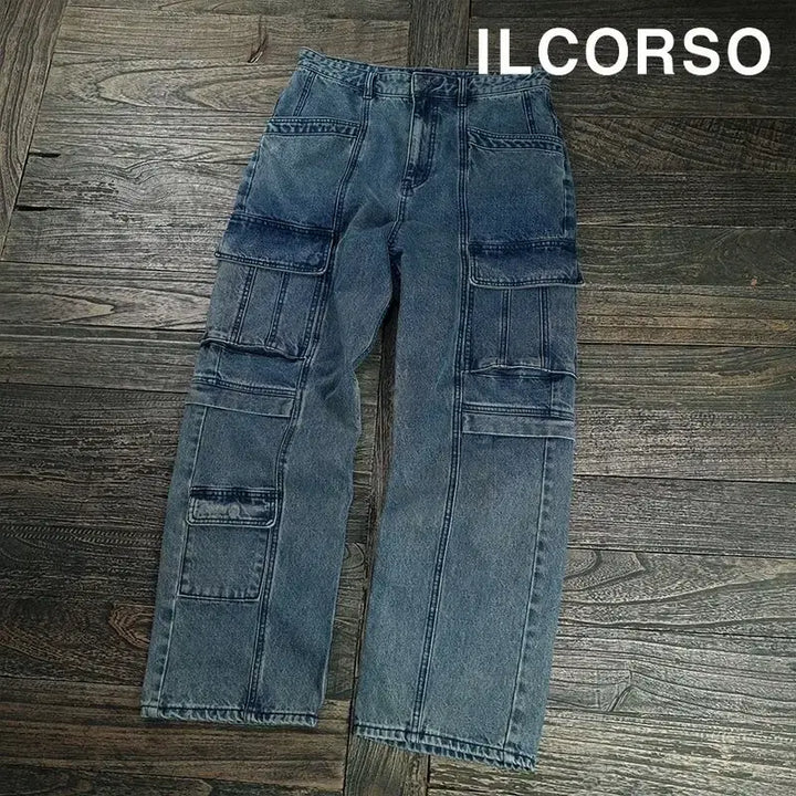 [BUNJANG] Ilcorso 23 F/W Multi-Pocket Utility Cargo Denim Pants / 일꼬르소 23 F/W 멀티 포켓 유틸리티 카고 데님 팬츠 M20040