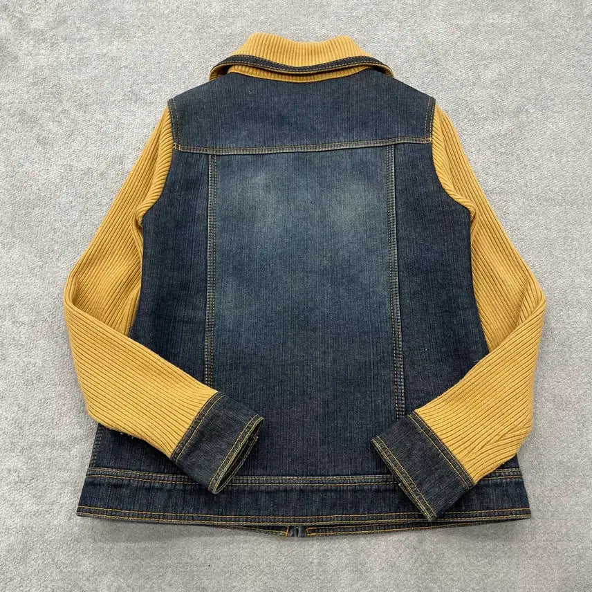 [BUNJANG] Storm Denim Knit Jacket / 85 292513 스톰 데님 니트 배색 자켓