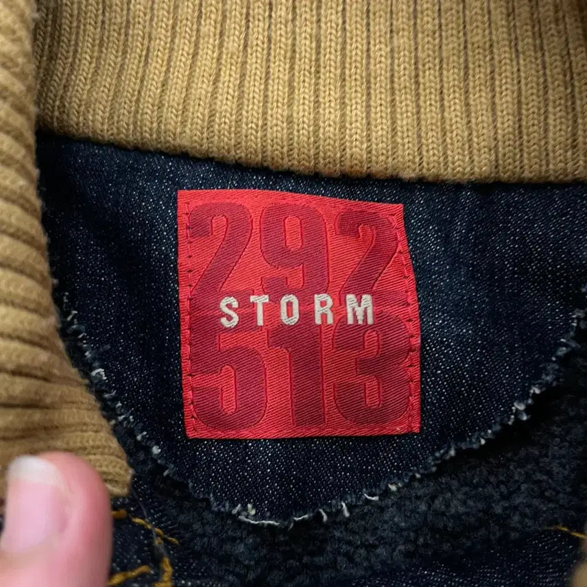 [BUNJANG] Storm Denim Knit Jacket / 85 292513 스톰 데님 니트 배색 자켓