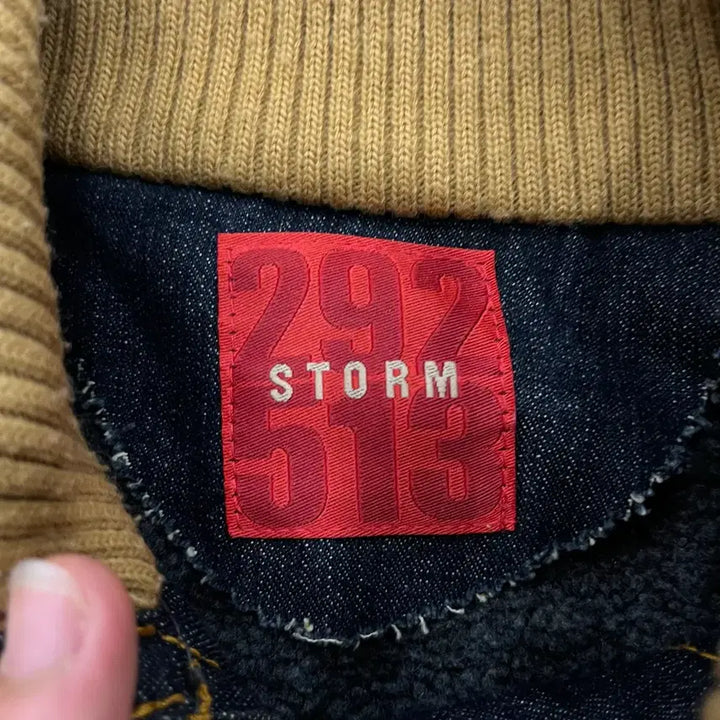 [BUNJANG] Storm Denim Knit Jacket / 85 292513 스톰 데님 니트 배색 자켓