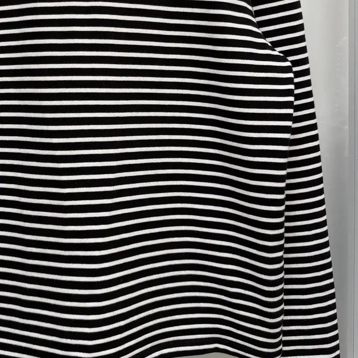 [BUNJANG] AMI Small Heart Stripe T-shirt L / 아미 스몰하트 스트라이프 단가라 티셔츠 L