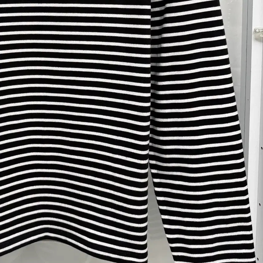 [BUNJANG] AMI Small Heart Stripe T-shirt L / 아미 스몰하트 스트라이프 단가라 티셔츠 L