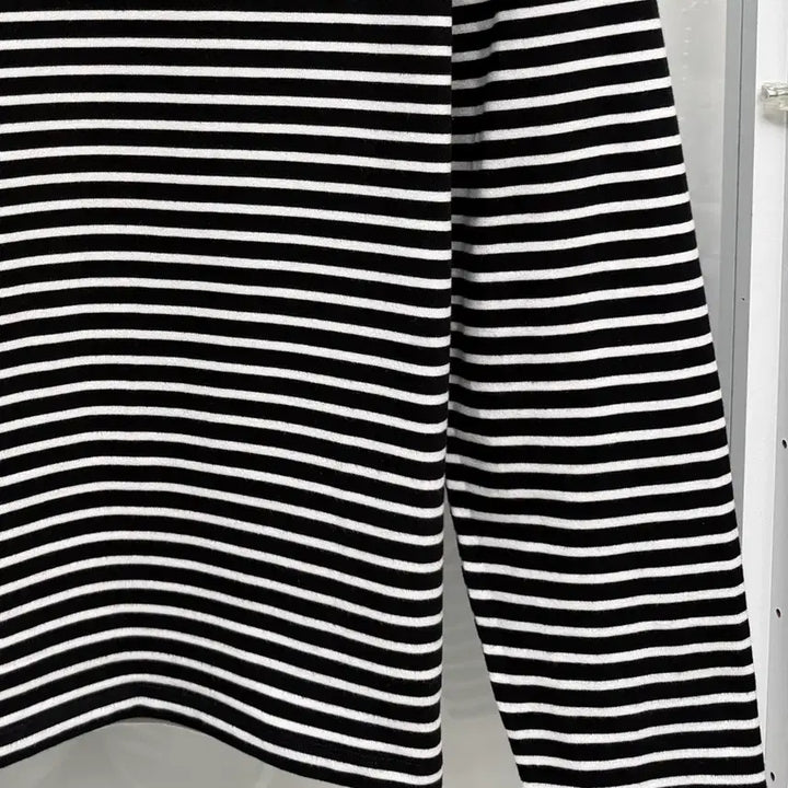 [BUNJANG] AMI Small Heart Stripe T-shirt L / 아미 스몰하트 스트라이프 단가라 티셔츠 L
