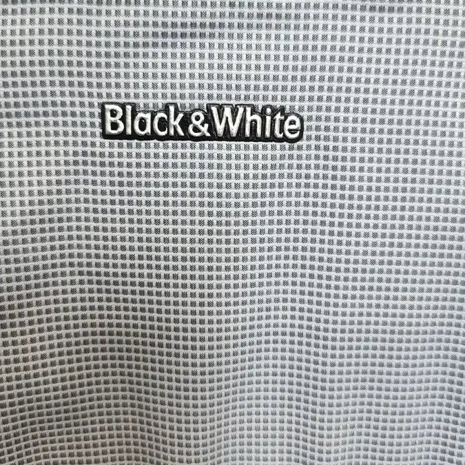 [SOLD OUT] 블랙앤화이트 체크 패턴 블루종 점퍼