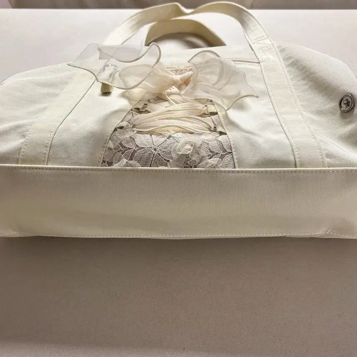 [BUNJANG] Obuni Daily Ribbon Gym Bag - Ivory / 오부니 Daily ribbon gym bag_ivory 데일리 리본 짐백