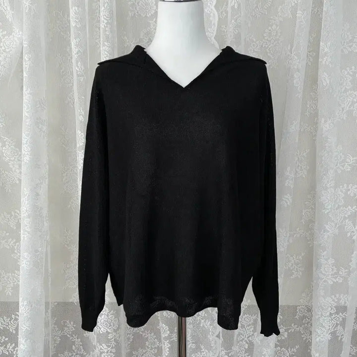 [BUNJANG] Karl Lagerfeld Glitter Knit Top / 55) 새상품 칼라거펠트 글리터 여름 니트 블랙