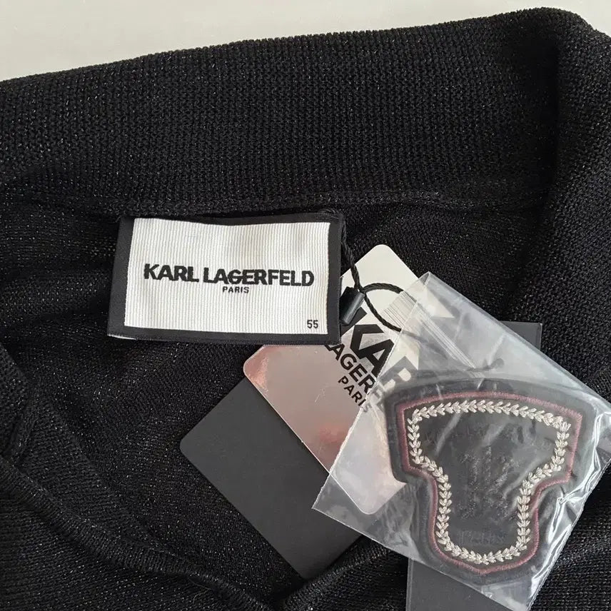 [BUNJANG] Karl Lagerfeld Glitter Knit Top / 55) 새상품 칼라거펠트 글리터 여름 니트 블랙