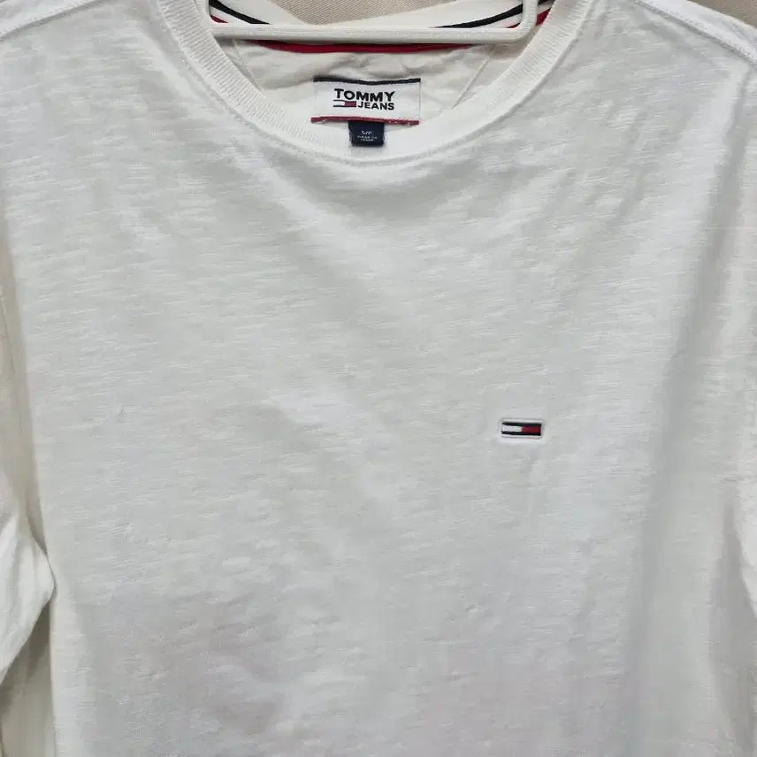 [BUNJANG] Tommy Hilfiger White Long Sleeve T-shirt / 타미힐피거 화이트 긴팔 티셔츠