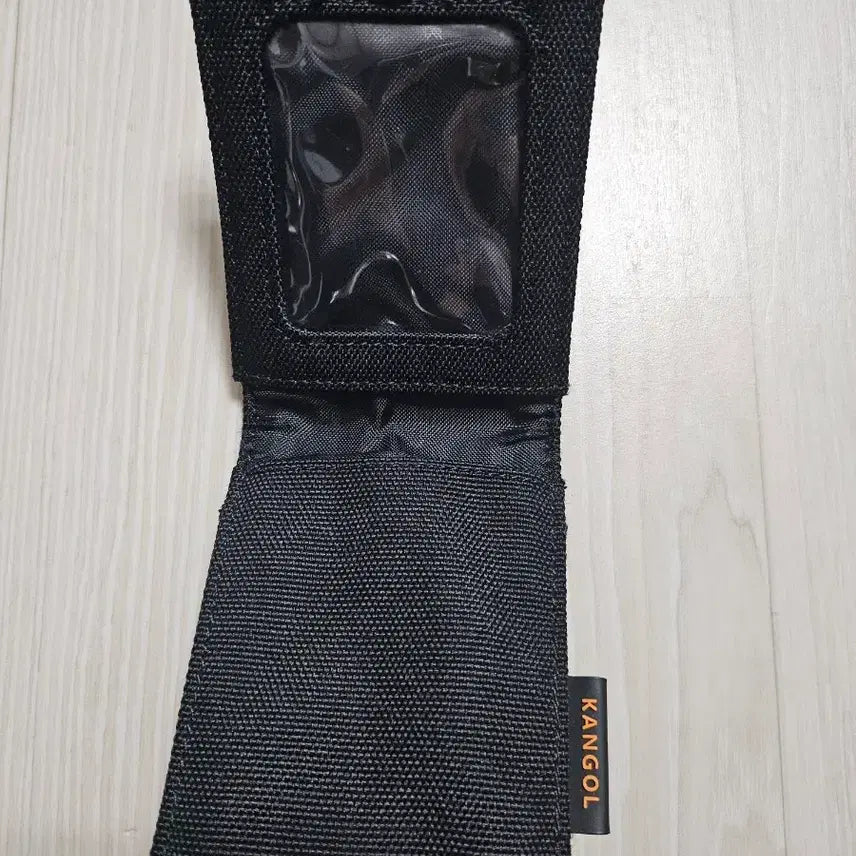 [BUNJANG] Kangol Black Necklace Card Wallet / 캉골 블랙 목걸이 카드지갑