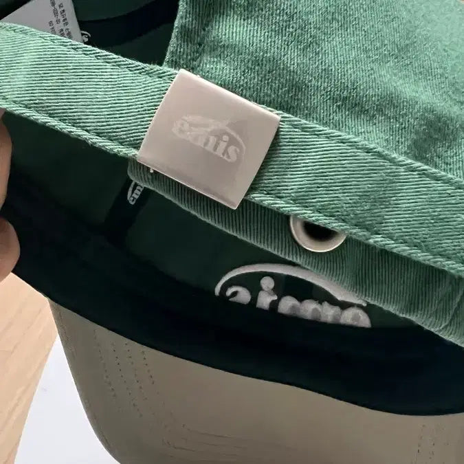 [BUNJANG] Emis Unisex Beige and Green Cap / 이미스 모자 남녀공용
