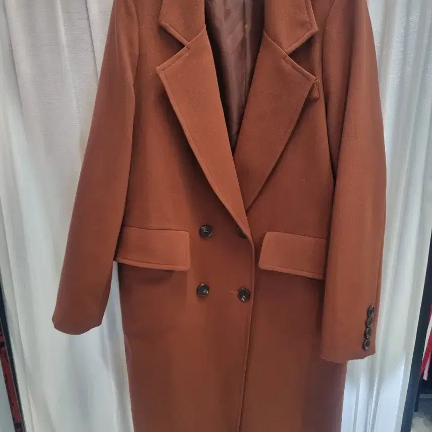 [BUNJANG] ZISbuy Brown Long Coat / 위비스 ZISbuy 브라운 롱 코트 봄.가을용