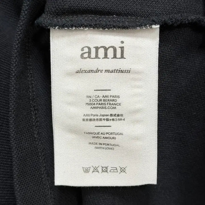 [BUNJANG] AMI Small Heart Polo Shirt Black XS / 아미 스몰하트 반팔 카라티 블랙 XS