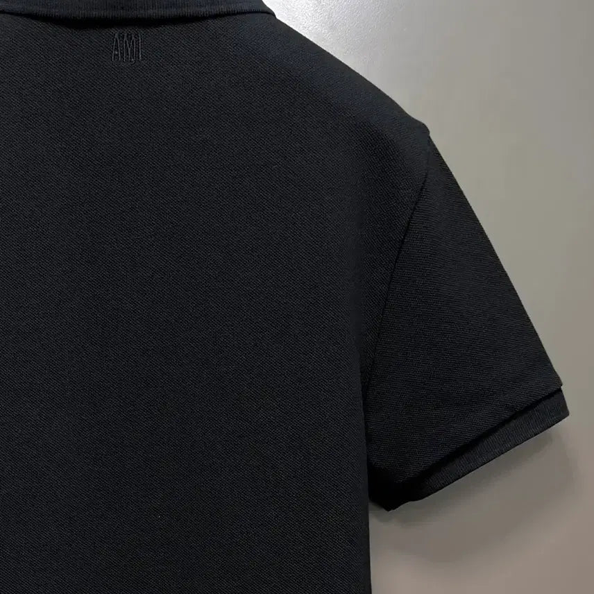 [BUNJANG] AMI Small Heart Polo Shirt Black XS / 아미 스몰하트 반팔 카라티 블랙 XS