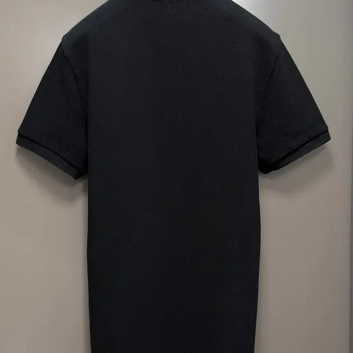 [BUNJANG] AMI Small Heart Polo Shirt Black XS / 아미 스몰하트 반팔 카라티 블랙 XS