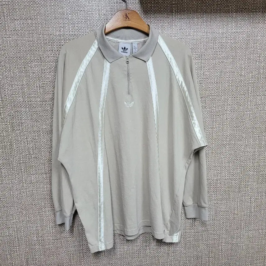 [BUNJANG] Adidas Oversized Zip-up T-shirt / M 100사이즈 아디다스 오버핏 집업 티셔츠