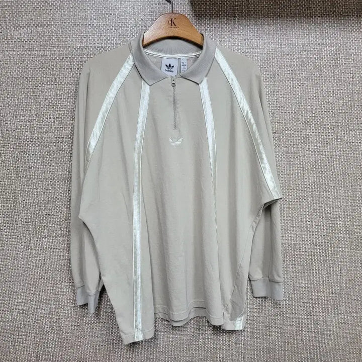 [BUNJANG] Adidas Oversized Zip-up T-shirt / M 100사이즈 아디다스 오버핏 집업 티셔츠