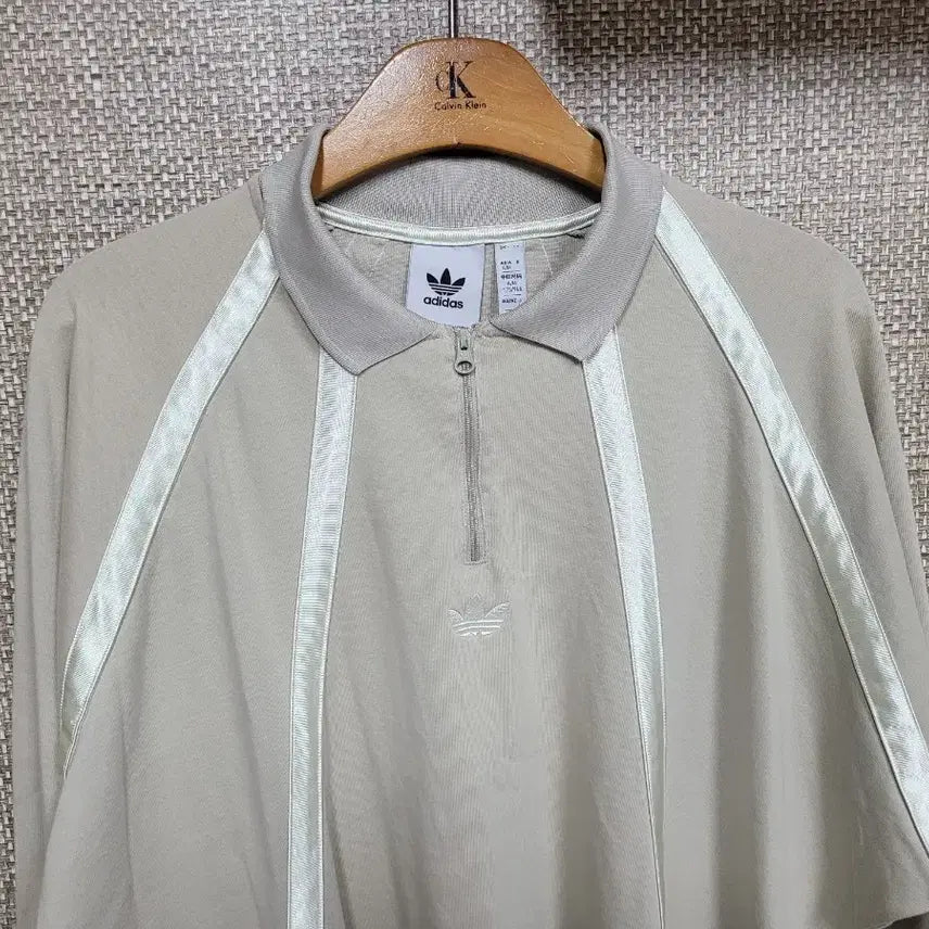 [BUNJANG] Adidas Oversized Zip-up T-shirt / M 100사이즈 아디다스 오버핏 집업 티셔츠