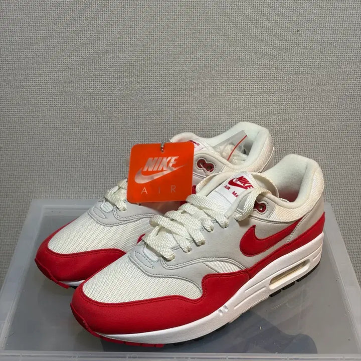 [BUNJANG] Nike Air Max 1 OG White/Red Sneakers / [270] 나이키 에어맥스1 OG 화이트/레드