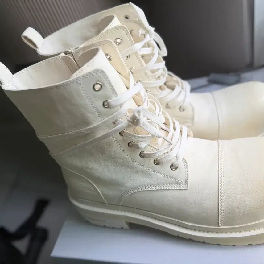 [BUNJANG] Sawlesure koin001 White/Brown Boots / 쏘우레슈어/koin001 화이트/갈색/300사이즈