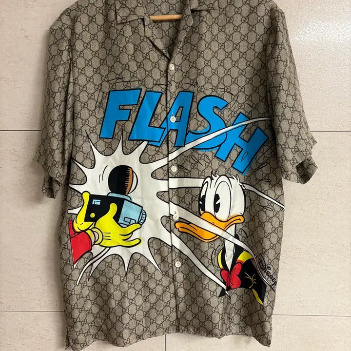 [BUNJANG] Gucci Donald Duck Jacquard Silk Shirt Jacket / 정품 구찌 도널드덕 자카드 실크 셔츠 자켓