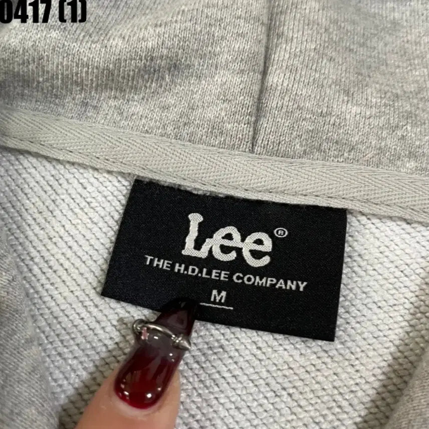 [SOLD OUT] Lee 리 기모 후드집업 회색 M