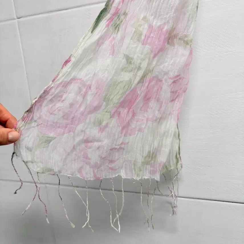 [BUNJANG] JPN Pink Flower Fairy Scarf Muffler / 핑크 플라워 페어리 스카프 머플러 JPN