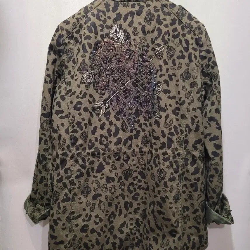 [BUNJANG] GGPX Leopard Print Field Jacket / GGPX 카키 레오파드 야상 점퍼