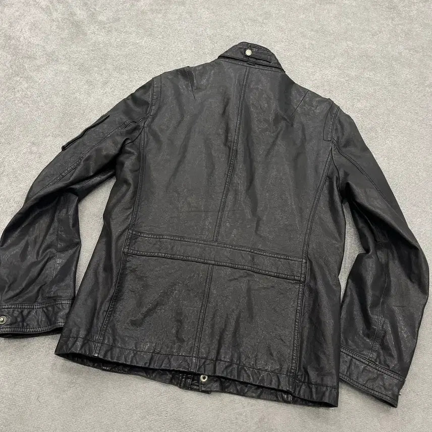 [BUNJANG] Vintage Leather Jacket / 100 빈티지 양가죽 쿼드포켓 레더자켓