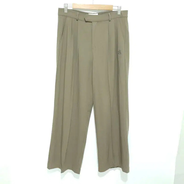 [BUNJANG] Black and Two-Tuck Wide Slacks / 블랙앤드 투턱 와이드 슬랙스 L_M2038