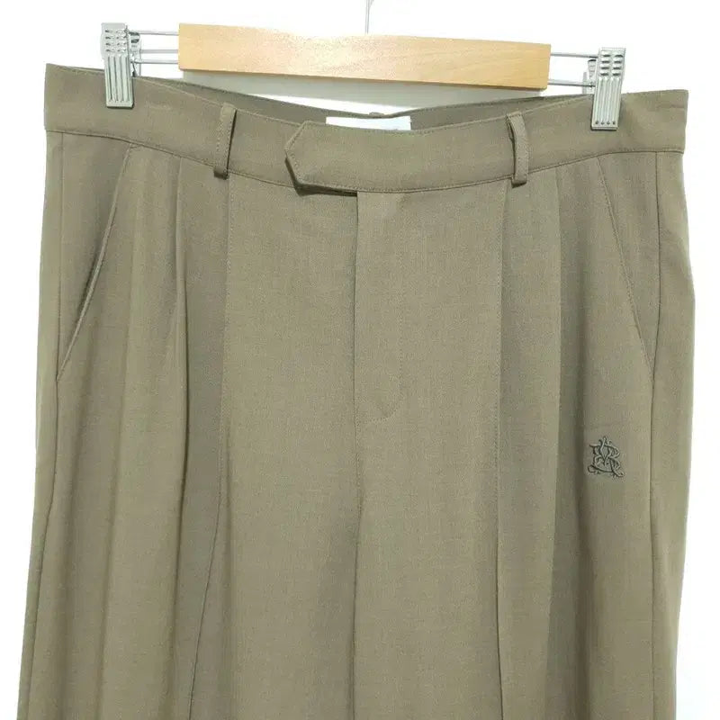 [BUNJANG] Black and Two-Tuck Wide Slacks / 블랙앤드 투턱 와이드 슬랙스 L_M2038