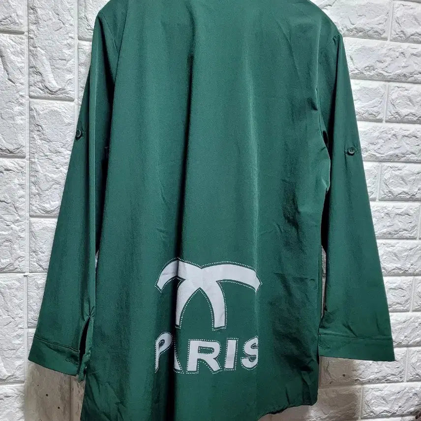 [BUNJANG] Green Spandex Shirt / 그린 바스락 스판 셔츠
