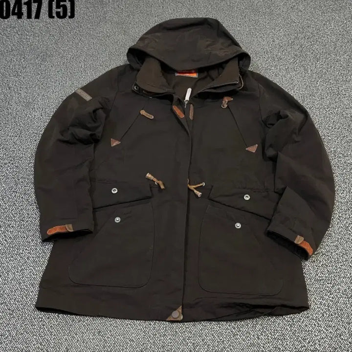 [BUNJANG] Merrell Brown Hooded Field Jacket / 메렐 브라운 후드 야상 자켓