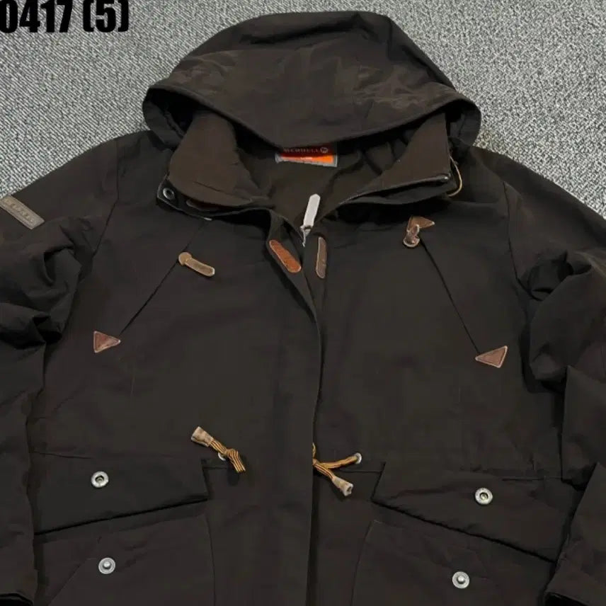 [BUNJANG] Merrell Brown Hooded Field Jacket / 메렐 브라운 후드 야상 자켓