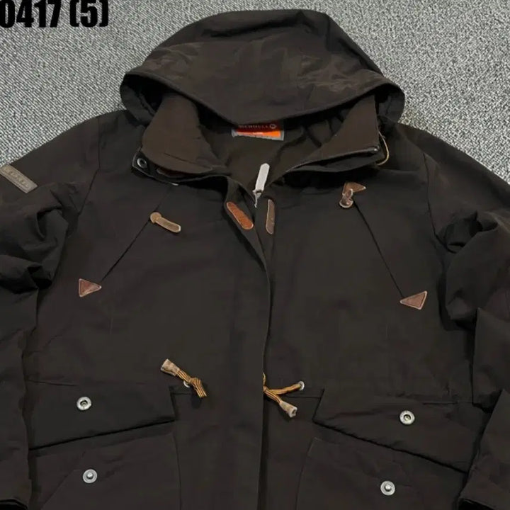 [BUNJANG] Merrell Brown Hooded Field Jacket / 메렐 브라운 후드 야상 자켓