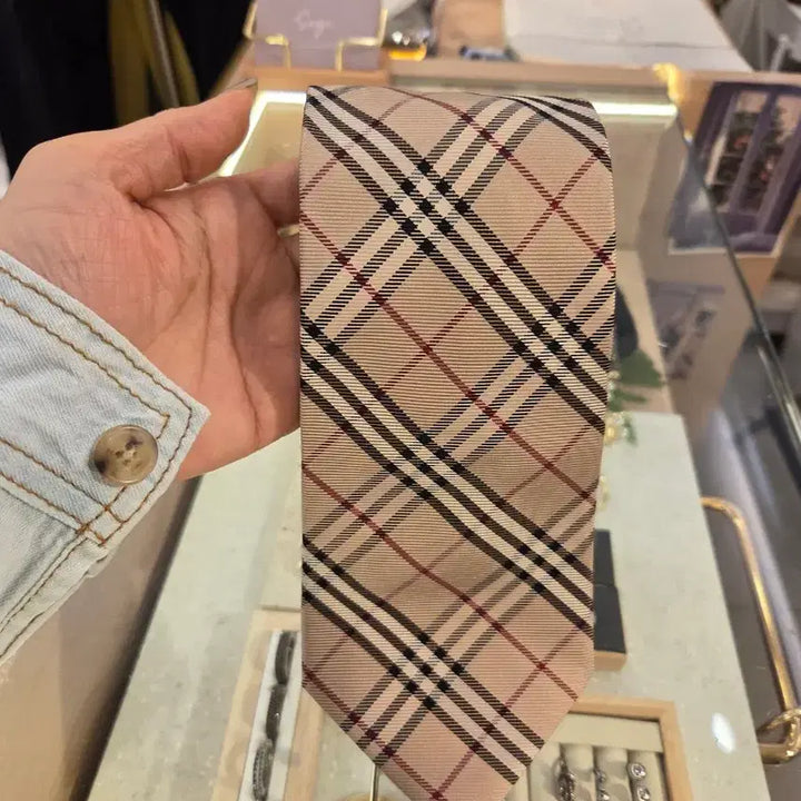 [BUNJANG] Burberry Nova Check Silk Necktie / 버버리 노바체크 실크넥타이
