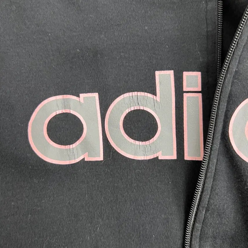 [BUNJANG] Adidas Y2K Crop Hoodie Zip-up (L) / 아디다스 로고 y2k 크롭 후드집업 L