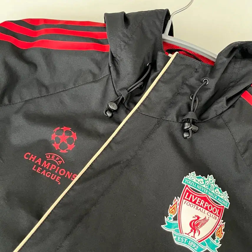 [BUNJANG] Adidas Liverpool 09-10 Champions League Windbreaker Jacket Black / S)리버풀 아디다스 09-10 챔스 바람막이 자켓 블랙