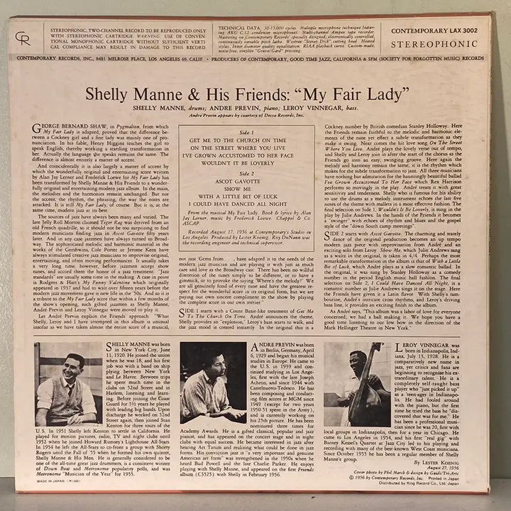 [BUNJANG] Shelly Manne &amp; His Friends Modern Jazz LP / (수입중고LP-재즈) Shelly Manne &amp; His Friends
