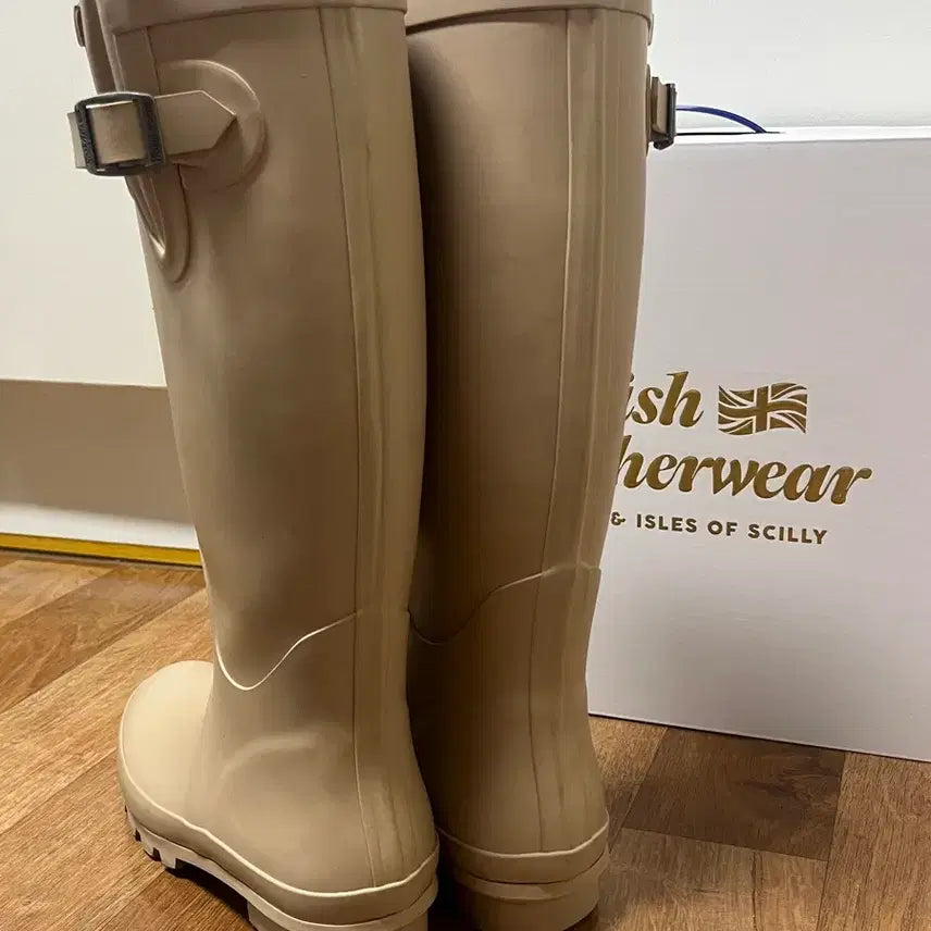 [BUNJANG] Rockfish Weatherwear Pink Beige Rain Boots / 락피쉬웨더웨어 핑크베이지 레인부츠
