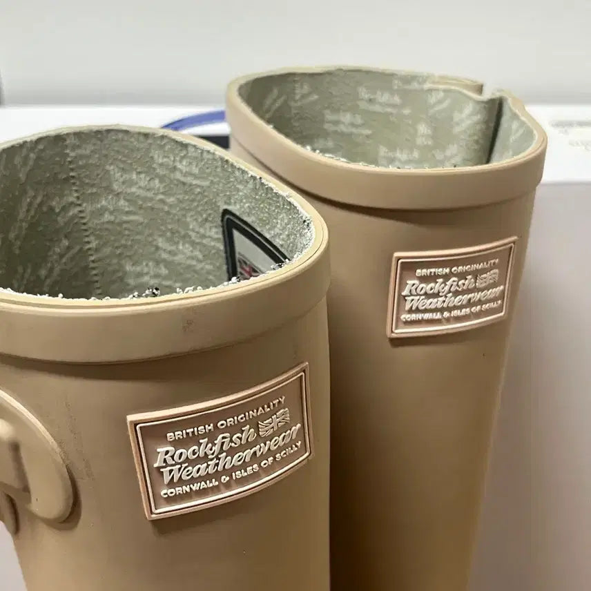 [BUNJANG] Rockfish Weatherwear Pink Beige Rain Boots / 락피쉬웨더웨어 핑크베이지 레인부츠