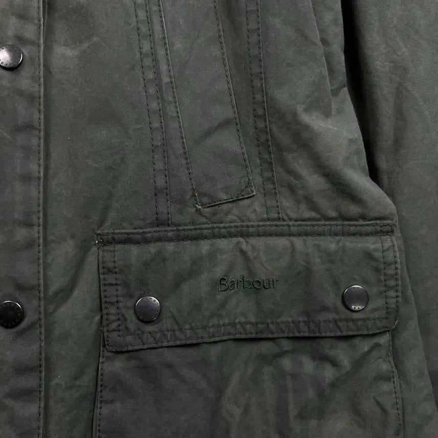 [BUNJANG] Barbour Corduroy Collar Wax Jacket / 바버 코듀로이 카라 왁스 자켓
