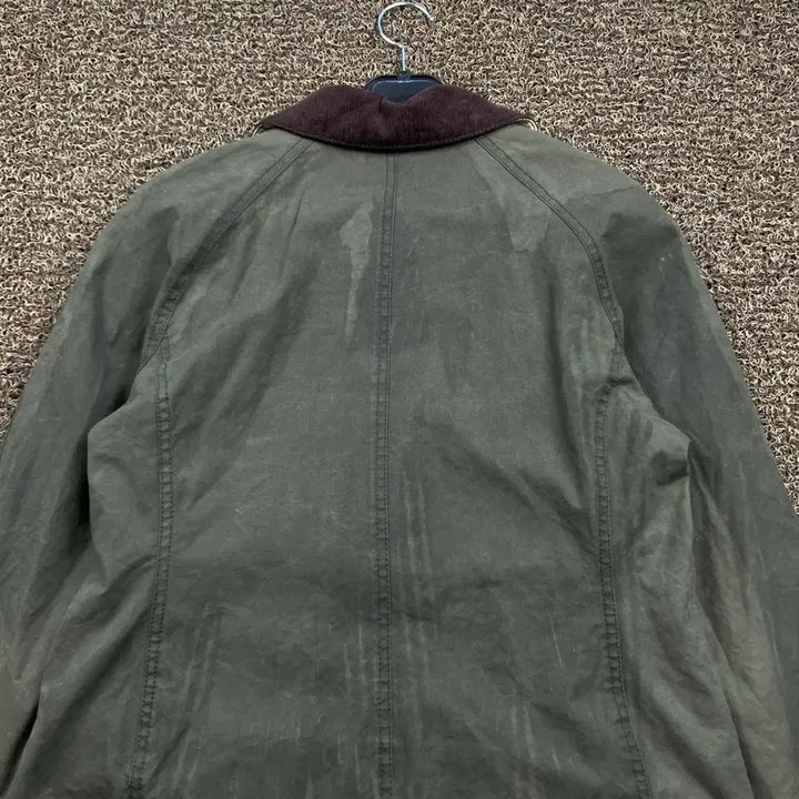 [BUNJANG] Barbour Corduroy Collar Wax Jacket / 바버 코듀로이 카라 왁스 자켓