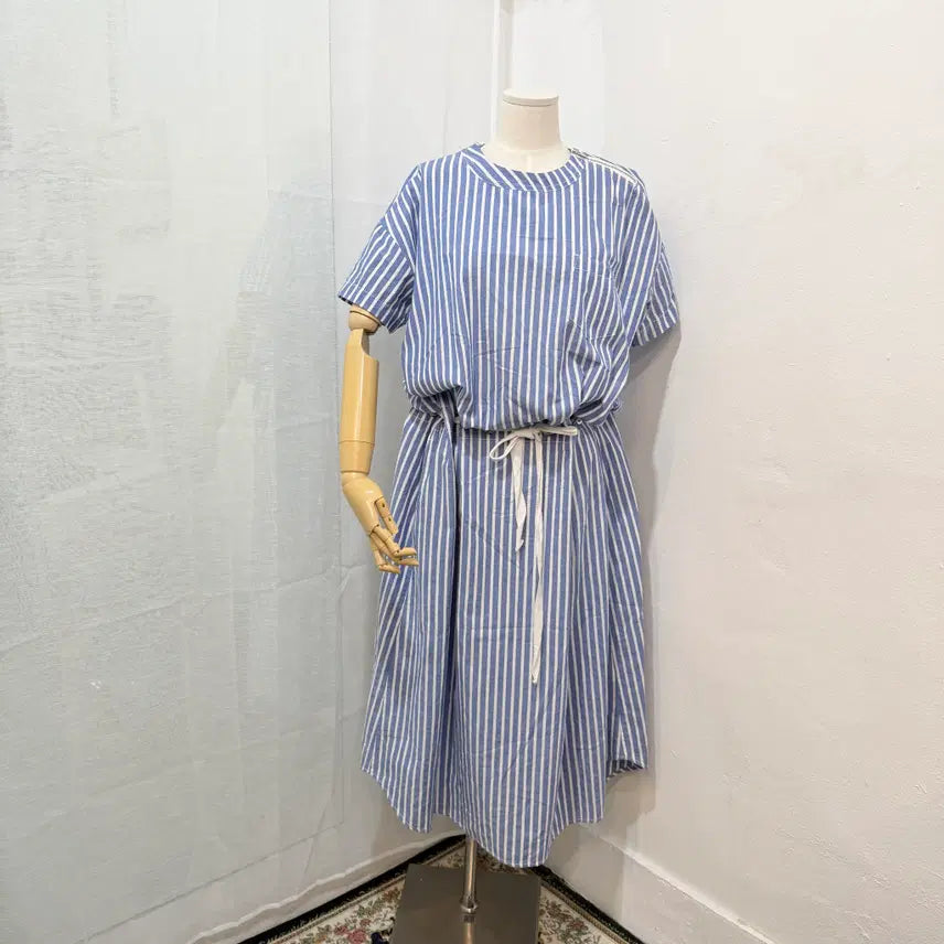 [BUNJANG] Striped Long Dress Summer Oversized Loose Fit Dress / 스트라이프 롱원피스 롱드레스 여름원피스 오버핏 루즈핏 2234