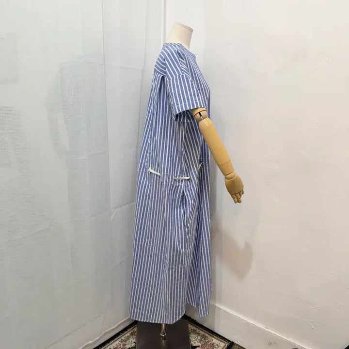 [BUNJANG] Striped Long Dress Summer Oversized Loose Fit Dress / 스트라이프 롱원피스 롱드레스 여름원피스 오버핏 루즈핏 2234