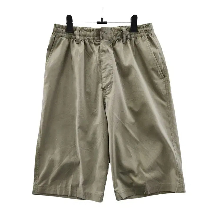 [BUNJANG] Vintage Bending Casual Work Khaki Shorts L / 빈티지 밴딩 캐주얼 워크 카키 반바지 L