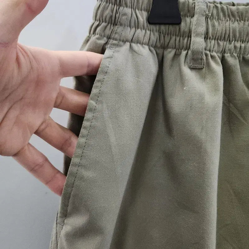 [BUNJANG] Vintage Bending Casual Work Khaki Shorts L / 빈티지 밴딩 캐주얼 워크 카키 반바지 L