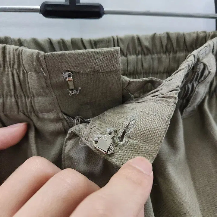 [BUNJANG] Vintage Bending Casual Work Khaki Shorts L / 빈티지 밴딩 캐주얼 워크 카키 반바지 L