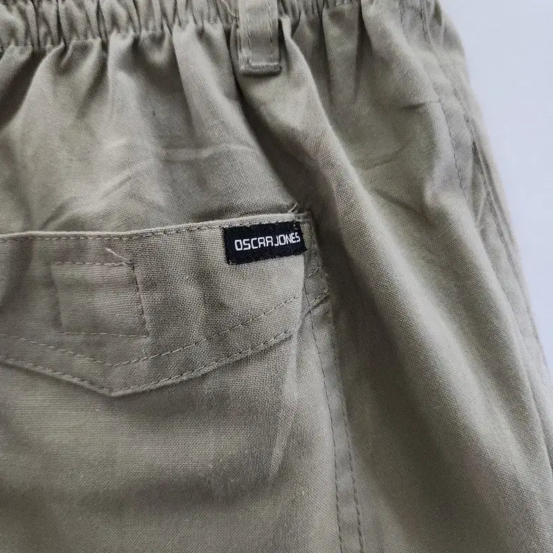 [BUNJANG] Vintage Bending Casual Work Khaki Shorts L / 빈티지 밴딩 캐주얼 워크 카키 반바지 L