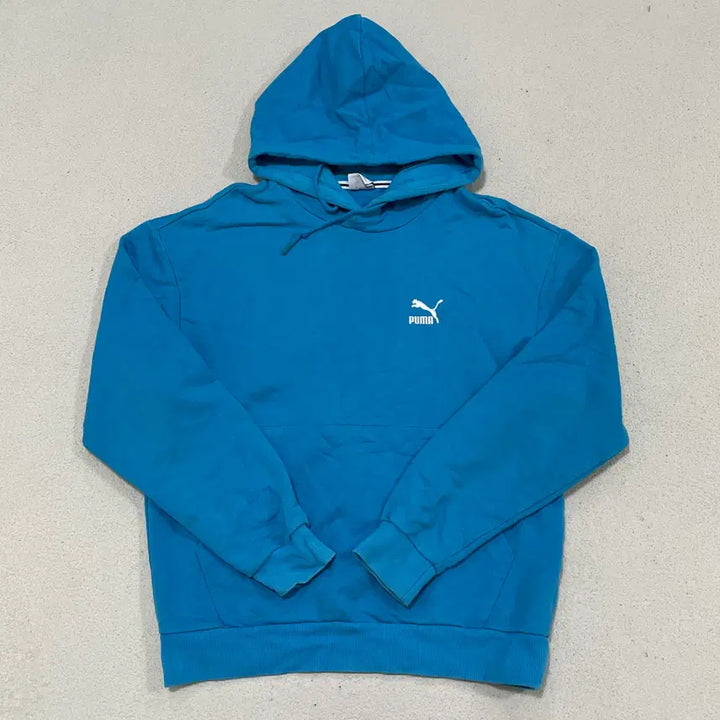 [BUNJANG] Puma Sky Blue EMD Logo Hoodie / S 푸마 스카이블루 EMD 로고 후드티셔츠 0417-2