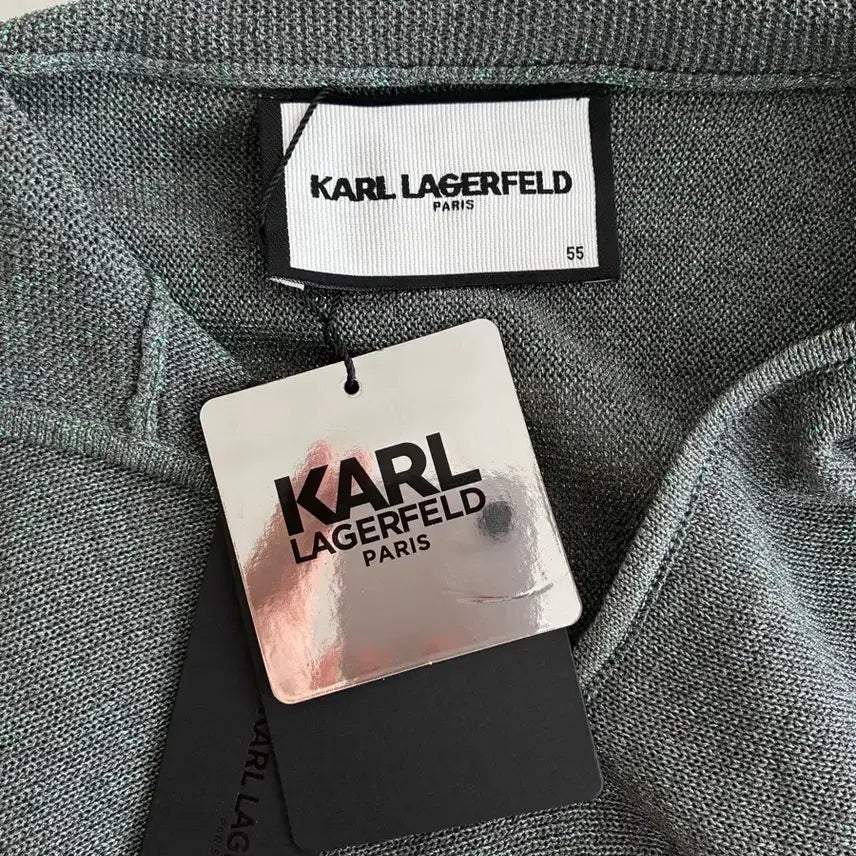 [BUNJANG] Karl Lagerfeld Glitter Knit Sweater / S) 새상품 칼라거펠트 글리터 니트 그린